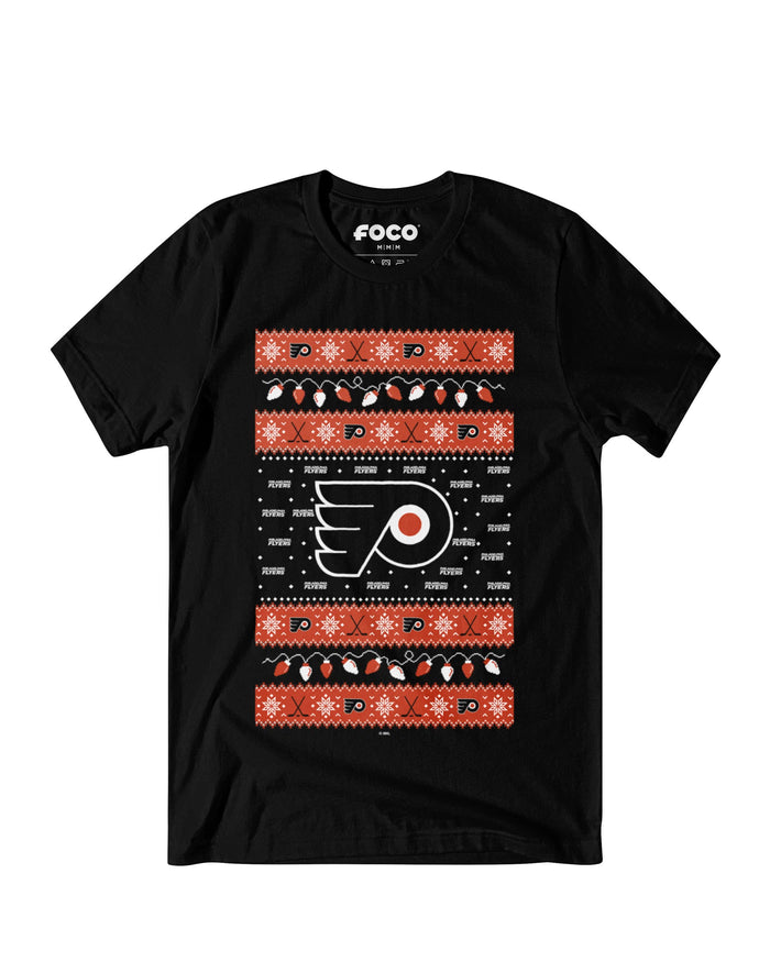 Philadelphia Flyers Holiday Lights Sweater T-Shirt