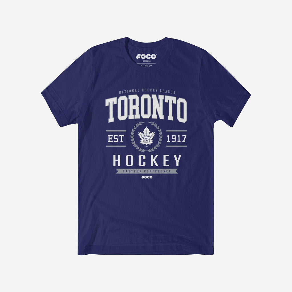 Toronto Maple Leafs Hockey Legacy Crest T-Shirt FOCO Team Navy S - FOCO.com