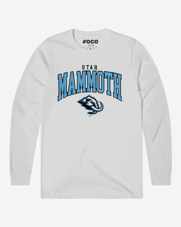 Utah Mammoth Classic Logo Long Sleeve T-Shirt FOCO White S - FOCO.com