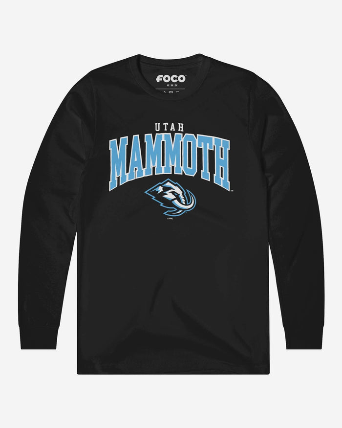 Utah Mammoth Classic Logo Long Sleeve T-Shirt FOCO Black S - FOCO.com