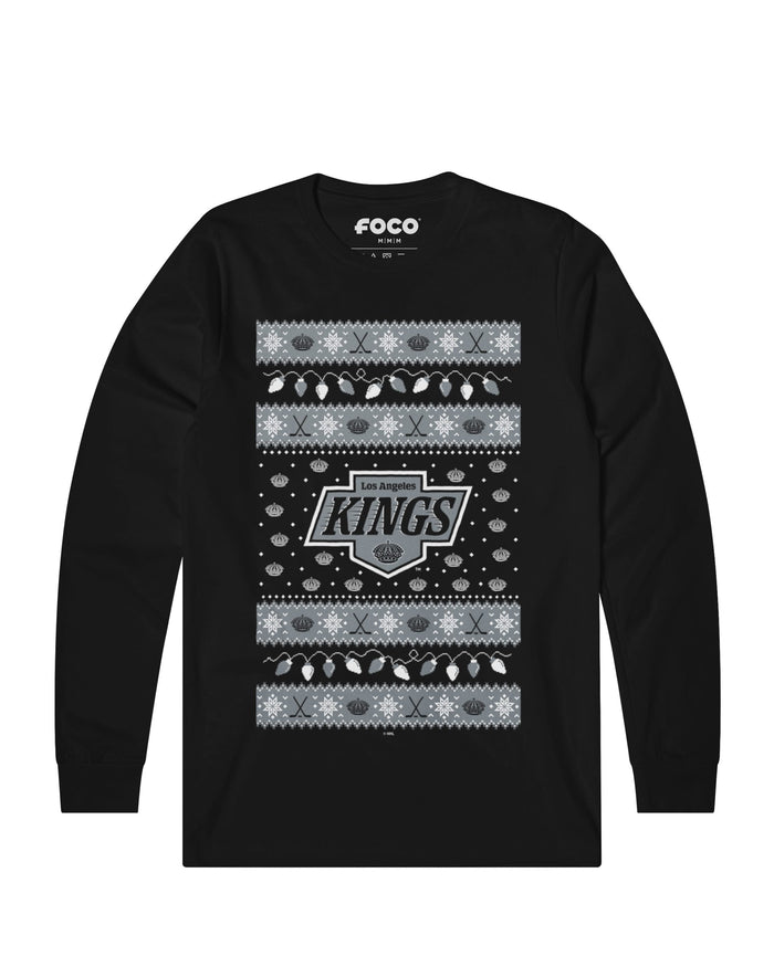 Los Angeles Kings Holiday Lights Sweater Long Sleeve T-Shirt
