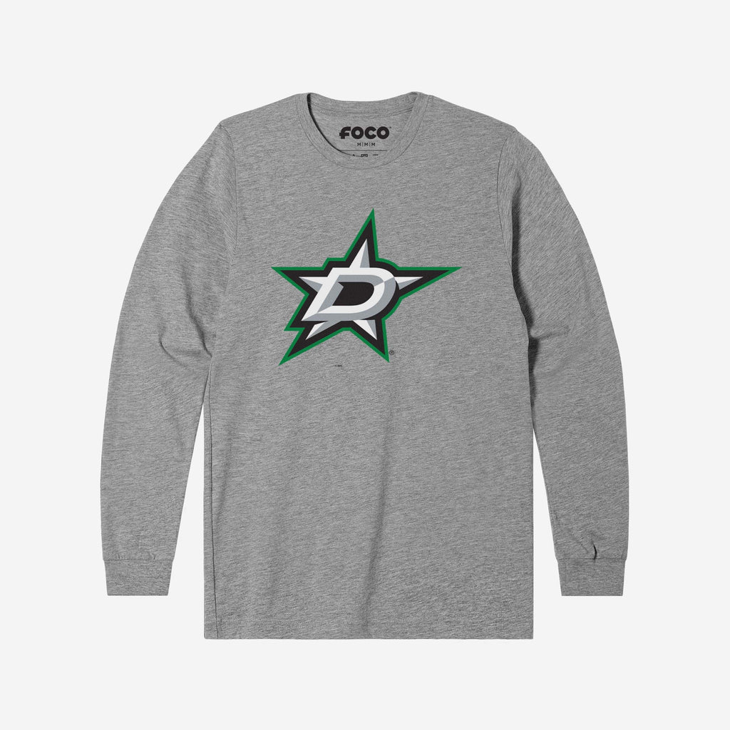 Dallas Stars Primary Logo Long Sleeve T-Shirt FOCO Athletic Heather S - FOCO.com