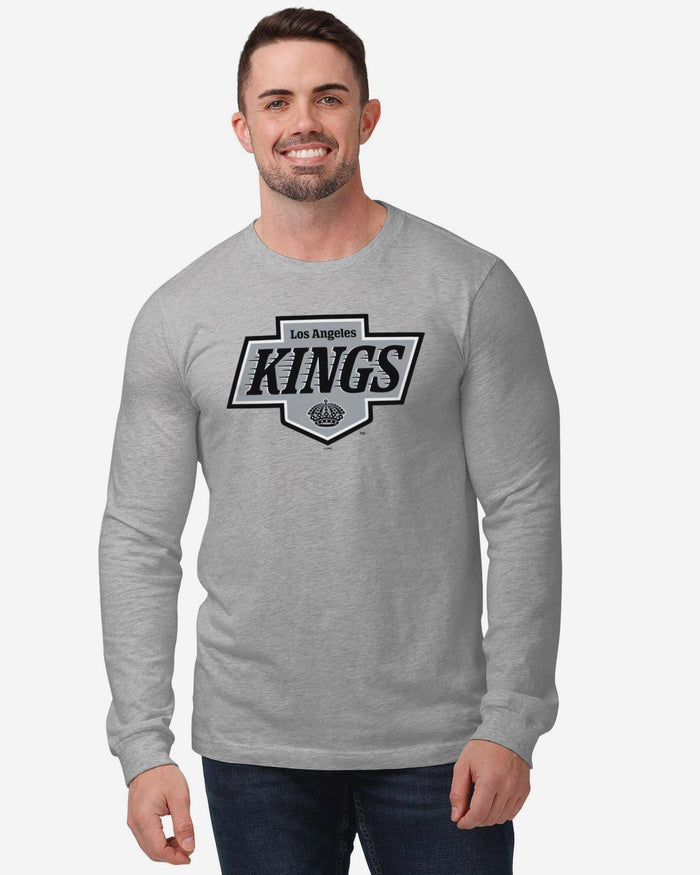 Los Angeles Kings Primary Logo Long Sleeve T-Shirt FOCO Athletic Heather S - FOCO.com