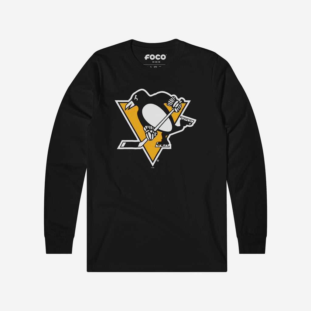 Pittsburgh Penguins Primary Logo Long Sleeve T-Shirt FOCO Black S - FOCO.com