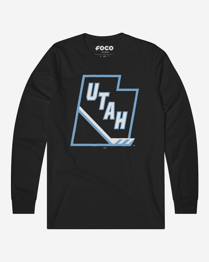 Utah Mammoth Tertiary Logo Long Sleeve T-Shirt FOCO Black S - FOCO.com
