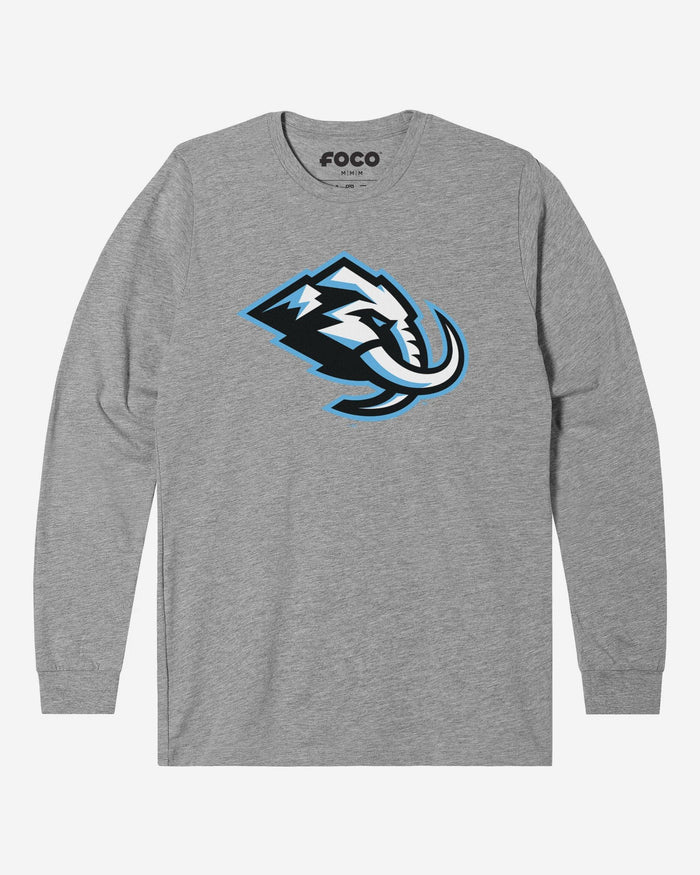Utah Mammoth Primary Logo Long Sleeve T-Shirt FOCO Athletic Heather S - FOCO.com
