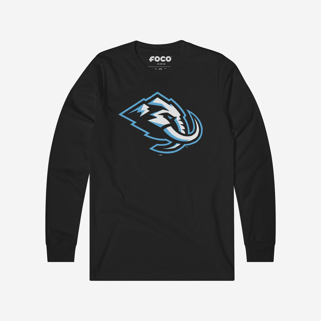 Utah Mammoth Primary Logo Long Sleeve T-Shirt FOCO Black S - FOCO.com
