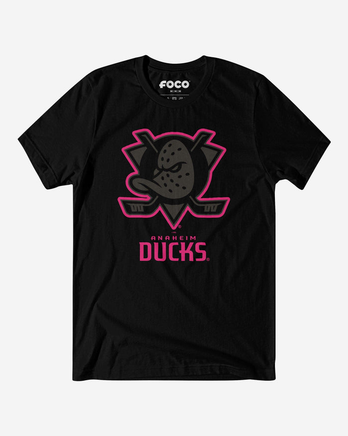 Anaheim Ducks Highlight Reel T-Shirt FOCO Black/Neon Pink S - FOCO.com