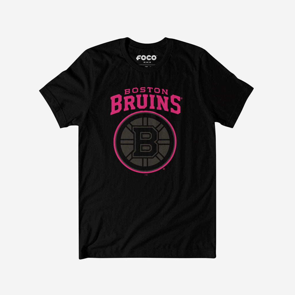 Boston Bruins Highlight Reel T-Shirt FOCO Black/Neon Pink S - FOCO.com