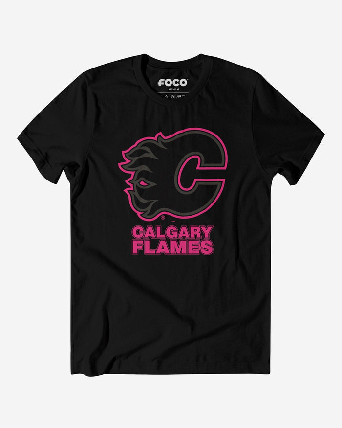 Calgary Flames Highlight Reel T-Shirt FOCO Black/Neon Pink S - FOCO.com
