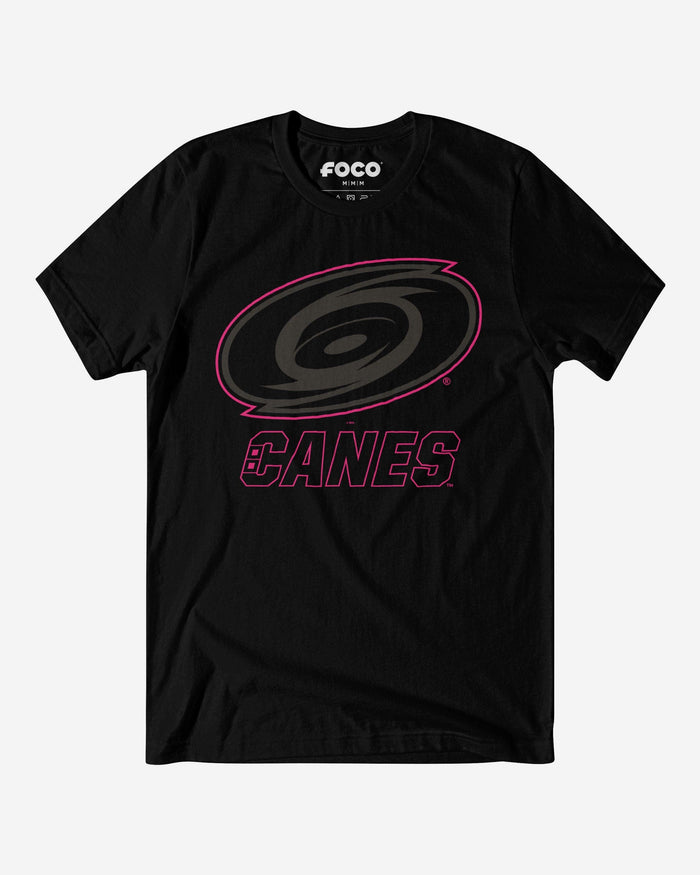 Carolina Hurricanes Highlight Reel T-Shirt FOCO Black/Neon Pink S - FOCO.com