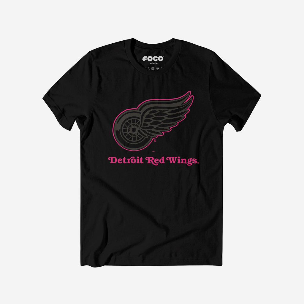 Detroit Red Wings Highlight Reel T-Shirt FOCO Black/Neon Pink S - FOCO.com