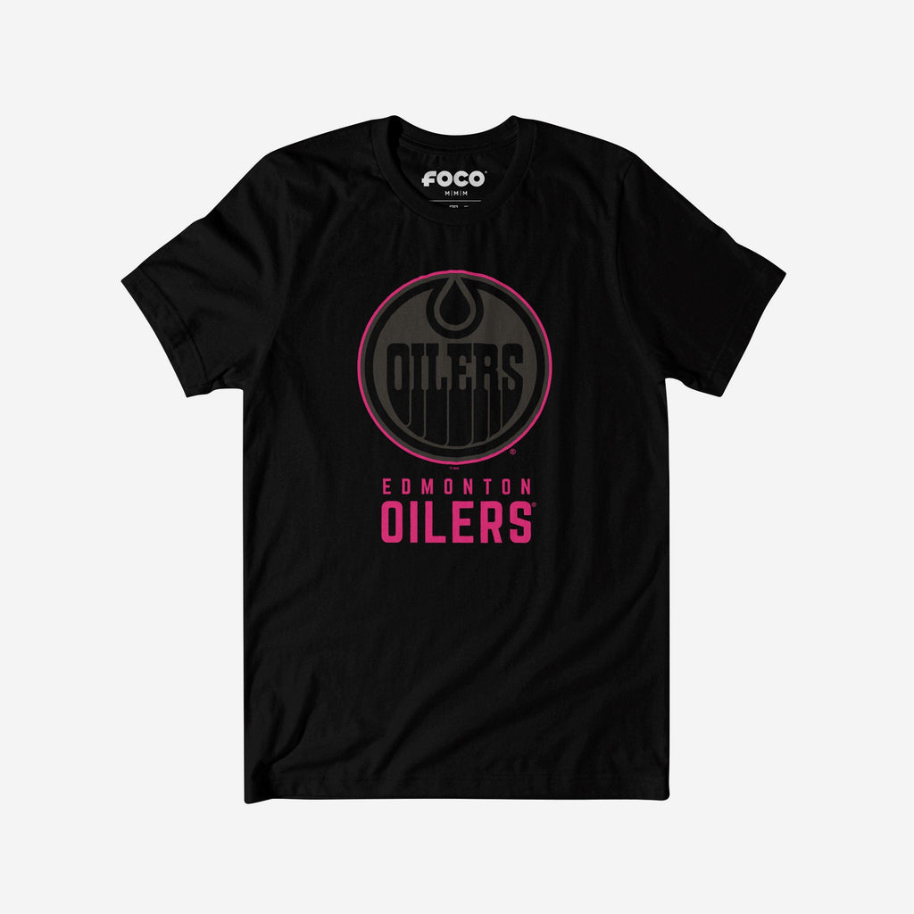 Edmonton Oilers Highlight Reel T-Shirt FOCO Black/Neon Pink S - FOCO.com