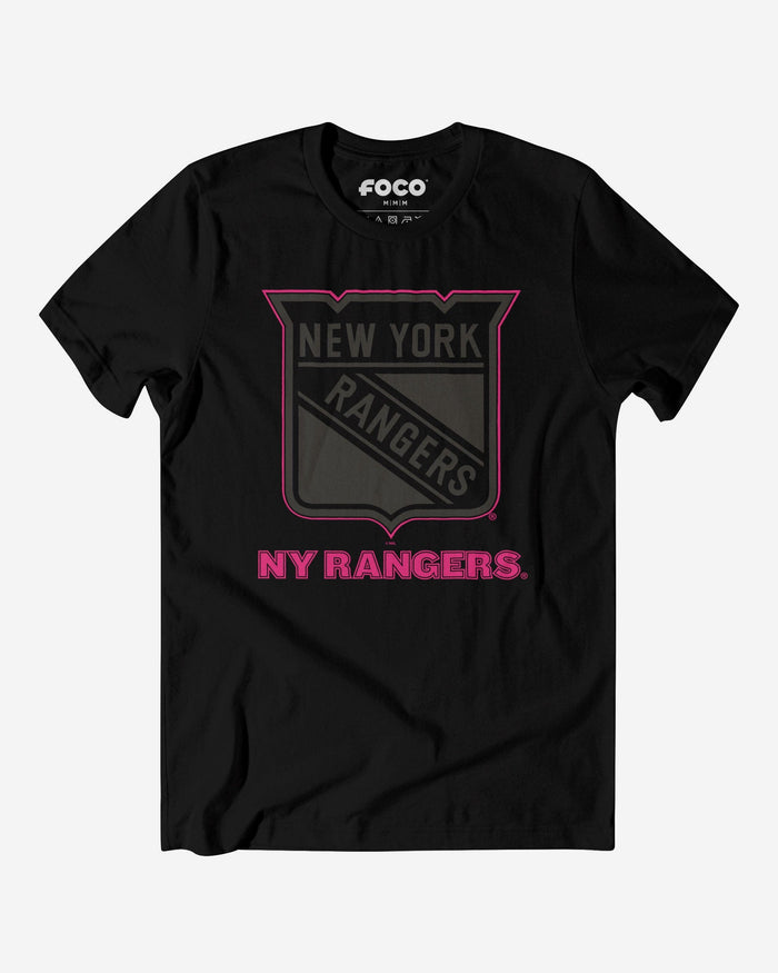 New York Rangers Highlight Reel T-Shirt FOCO Black/Neon Pink S - FOCO.com
