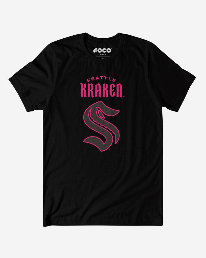 Seattle Kraken Highlight Reel T-Shirt FOCO Black/Neon Pink S - FOCO.com