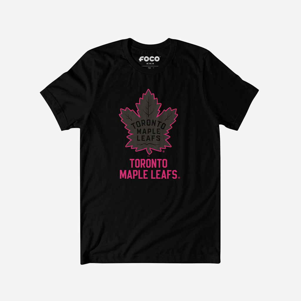 Toronto Maple Leafs Highlight Reel T-Shirt FOCO Black/Neon Pink S - FOCO.com