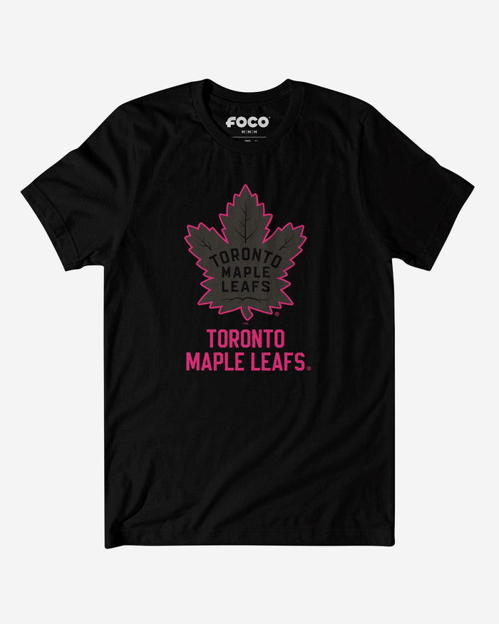 Toronto Maple Leafs Highlight Reel T-Shirt FOCO Black/Neon Pink S - FOCO.com