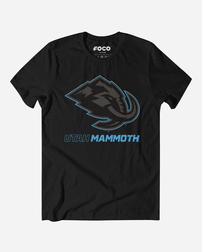 Utah Mammoth Highlight Reel T-Shirt FOCO Black/Neon Blue S - FOCO.com