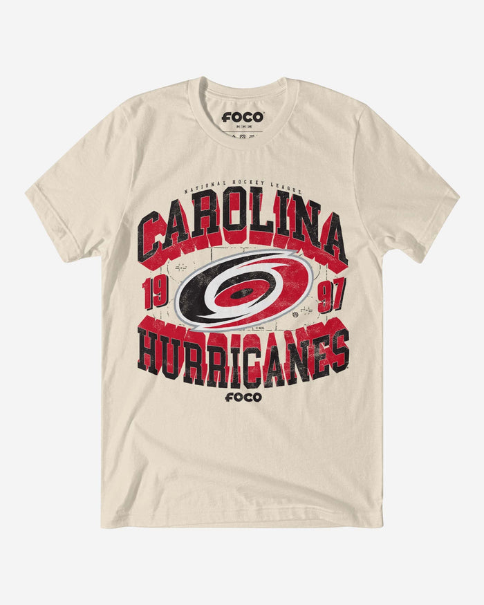 Carolina Hurricanes Rink Arched Wordmark T-Shirt FOCO S - FOCO.com