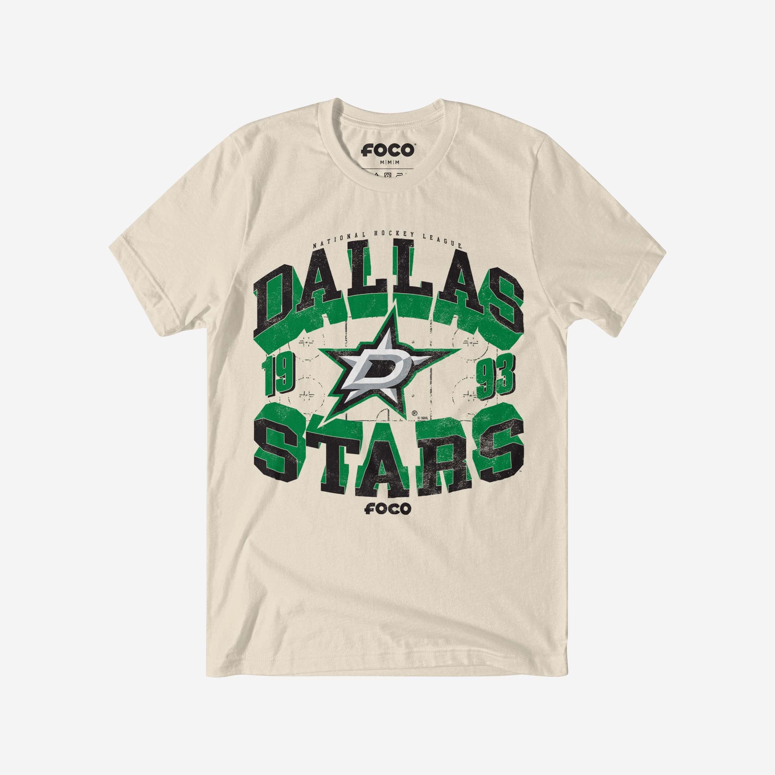 Dallas Stars Rink Arched Wordmark T-Shirt FOCO