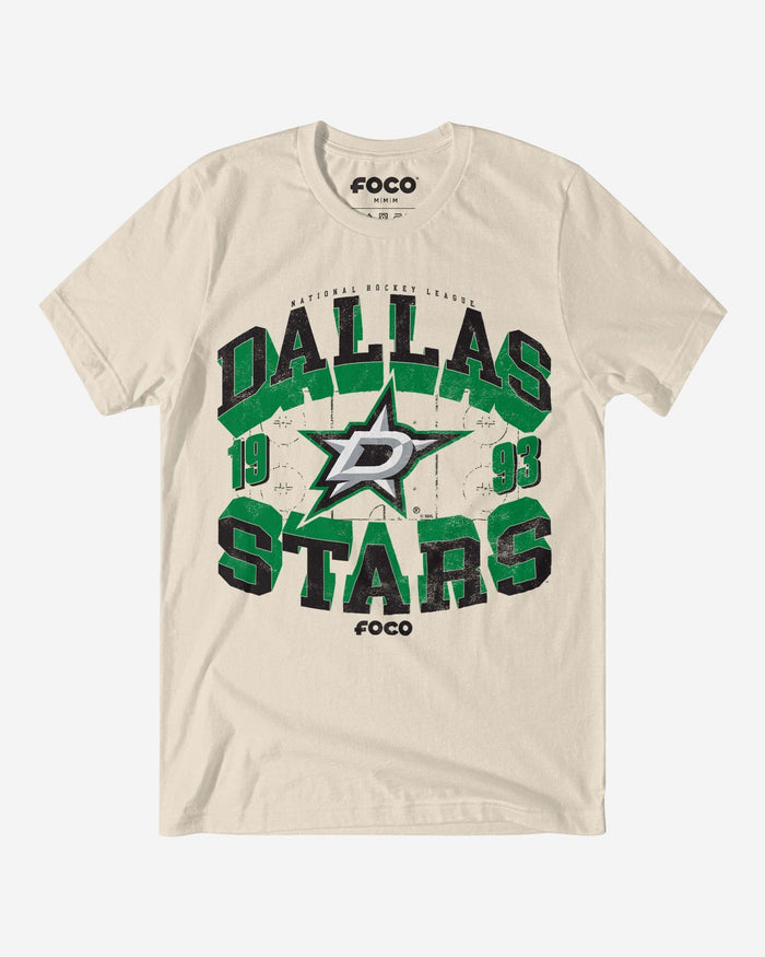 Dallas Stars Rink Arched Wordmark T-Shirt FOCO S - FOCO.com