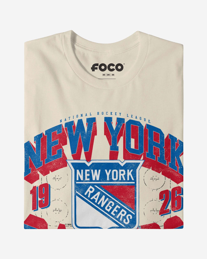New York Rangers Rink Arched Wordmark T-Shirt FOCO - FOCO.com