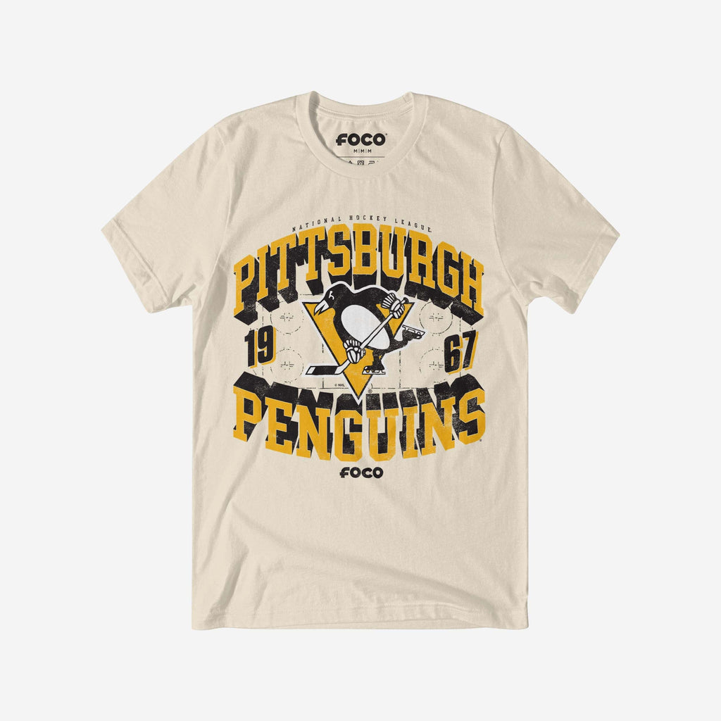 Pittsburgh Penguins Rink Arched Wordmark T-Shirt FOCO S - FOCO.com