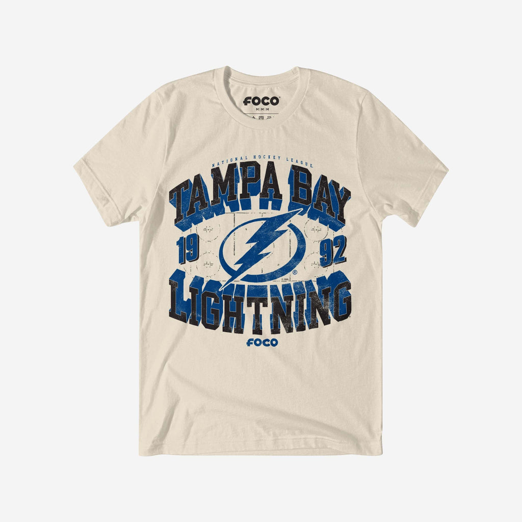 Tampa Bay Lightning Rink Arched Wordmark T-Shirt FOCO S - FOCO.com