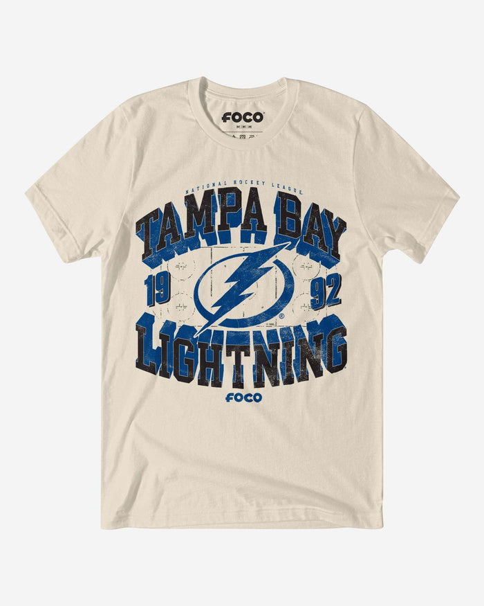 Tampa Bay Lightning Rink Arched Wordmark T-Shirt FOCO S - FOCO.com