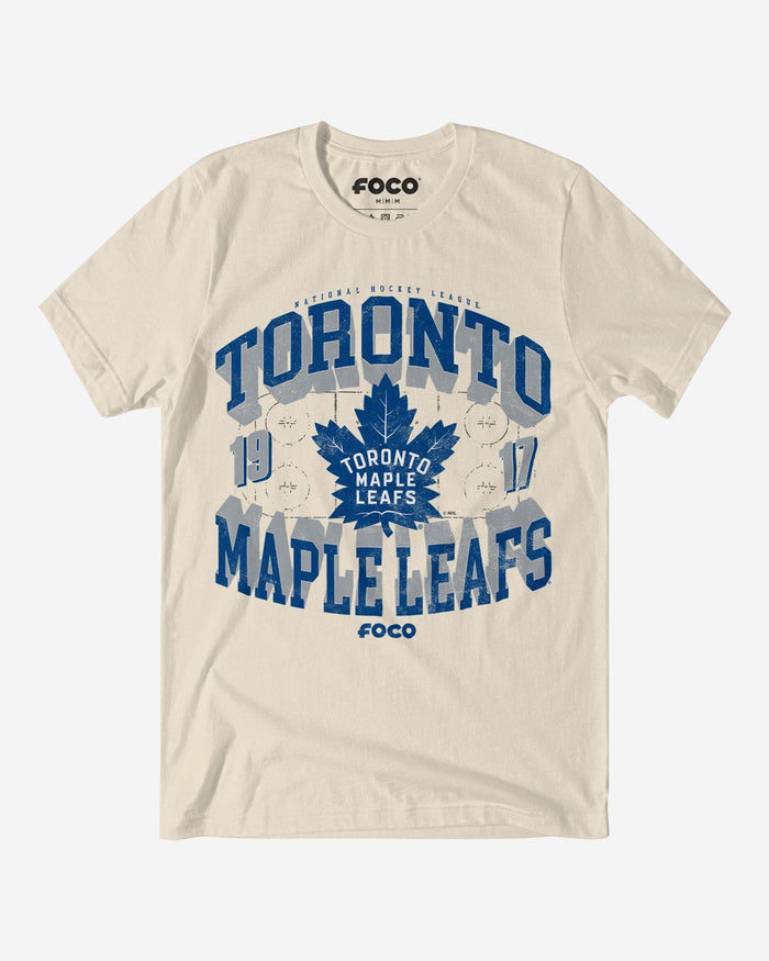 Toronto Maple Leafs Rink Arched Wordmark T-Shirt FOCO S - FOCO.com