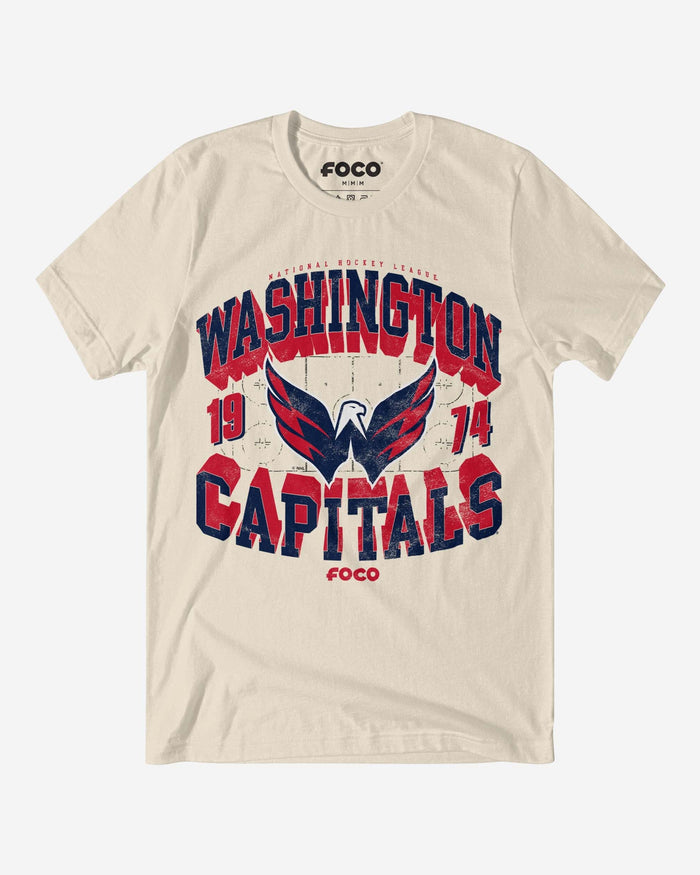 Washington Capitals Rink Arched Wordmark T-Shirt FOCO S - FOCO.com