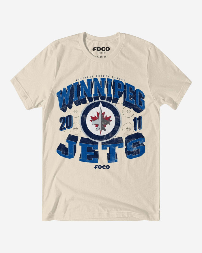 Winnipeg Jets Rink Arched Wordmark T-Shirt FOCO S - FOCO.com