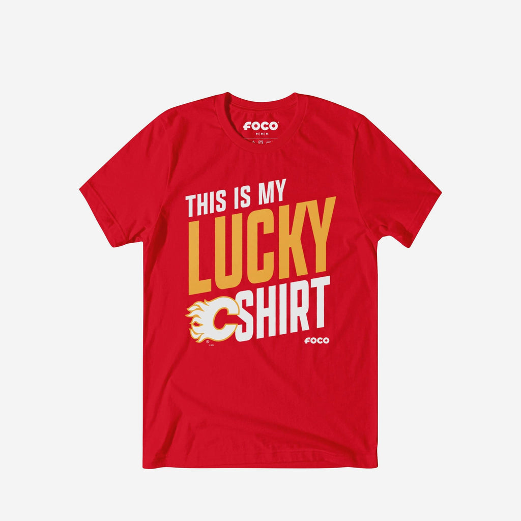 Calgary Flames This Is My Lucky T-Shirt FOCO S - FOCO.com