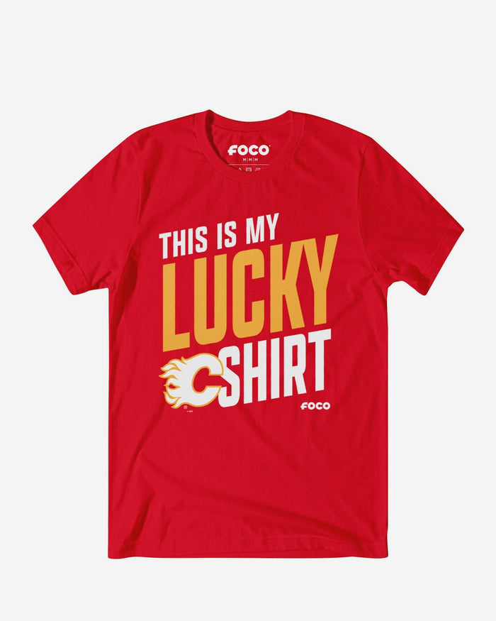 Calgary Flames This Is My Lucky T-Shirt FOCO S - FOCO.com