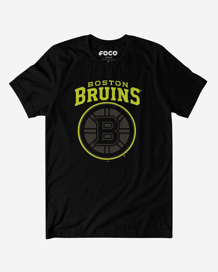Boston Bruins Highlight Reel T-Shirt FOCO Black/Volt S - FOCO.com