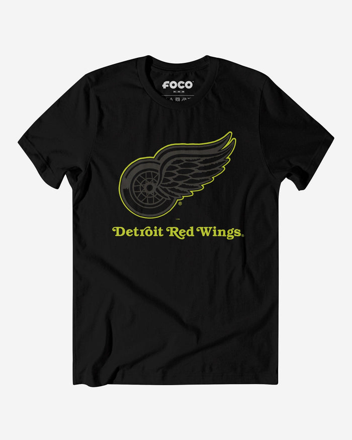 Detroit Red Wings Highlight Reel T-Shirt FOCO Black/Volt S - FOCO.com