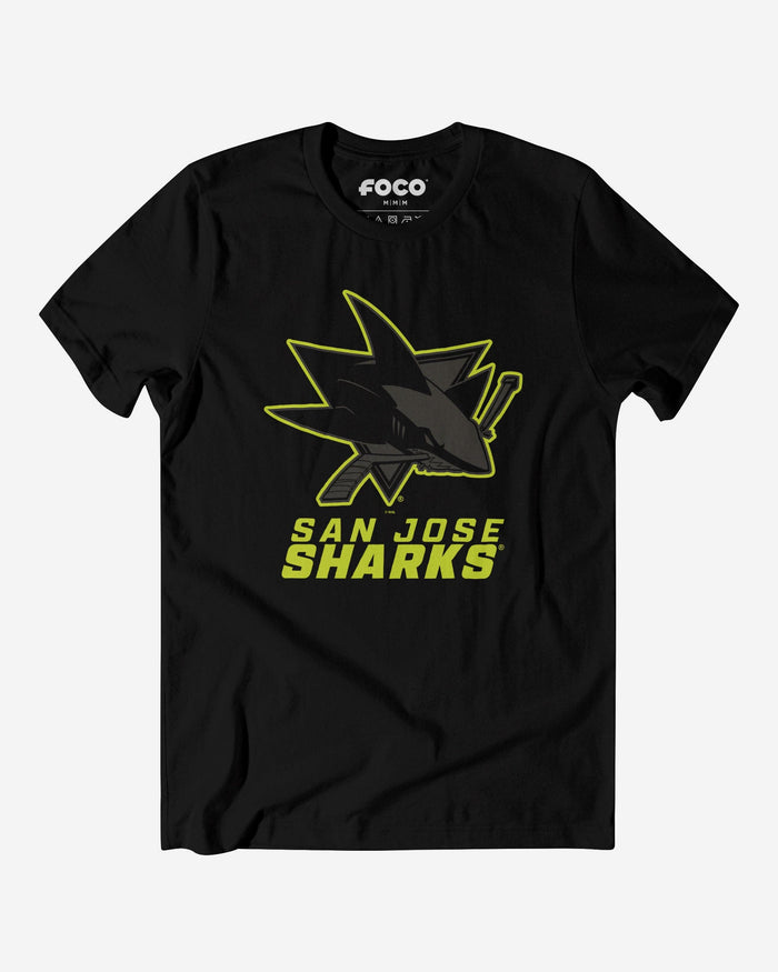 San Jose Sharks Highlight Reel T-Shirt FOCO Black/Volt S - FOCO.com