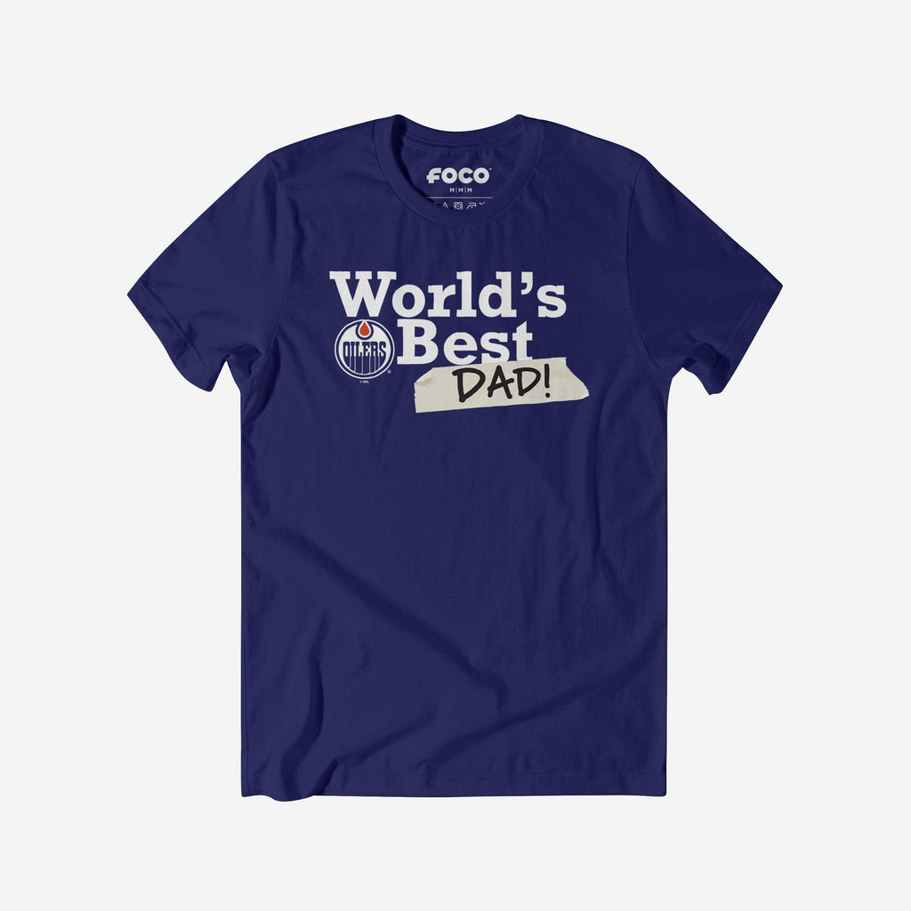 Edmonton Oilers World's Best Dad T-Shirt FOCO S - FOCO.com