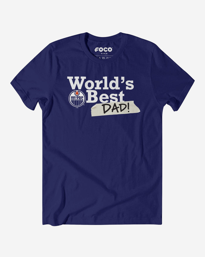 Edmonton Oilers World's Best Dad T-Shirt FOCO S - FOCO.com