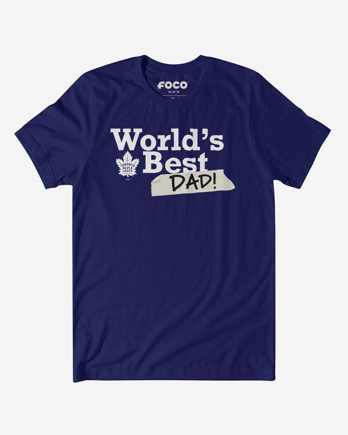 Toronto Maple Leafs World's Best Dad T-Shirt FOCO S - FOCO.com