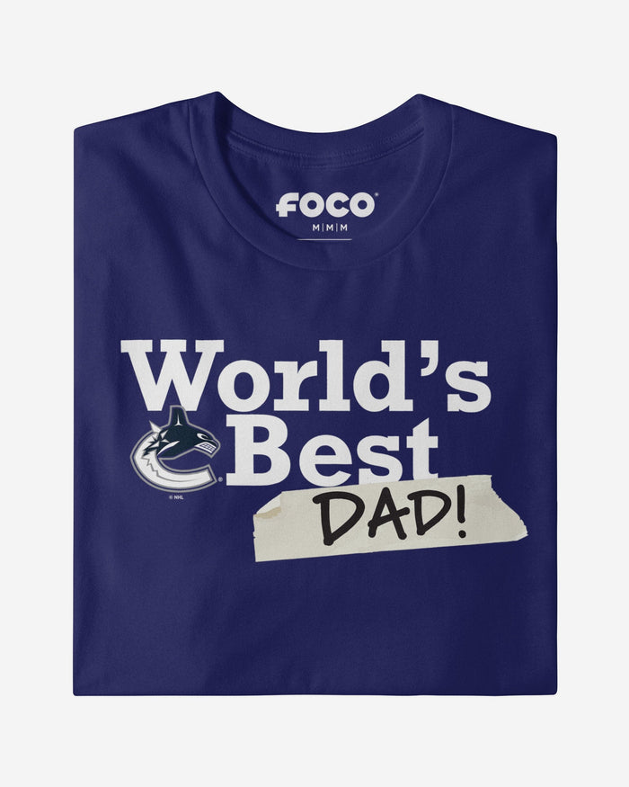 Vancouver Canucks World's Best Dad T-Shirt FOCO - FOCO.com