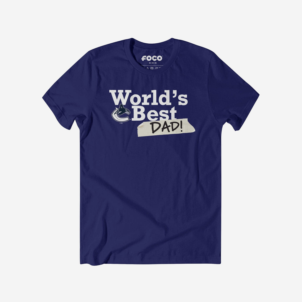 Vancouver Canucks World's Best Dad T-Shirt FOCO S - FOCO.com