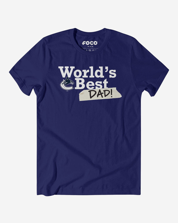 Vancouver Canucks World's Best Dad T-Shirt FOCO S - FOCO.com