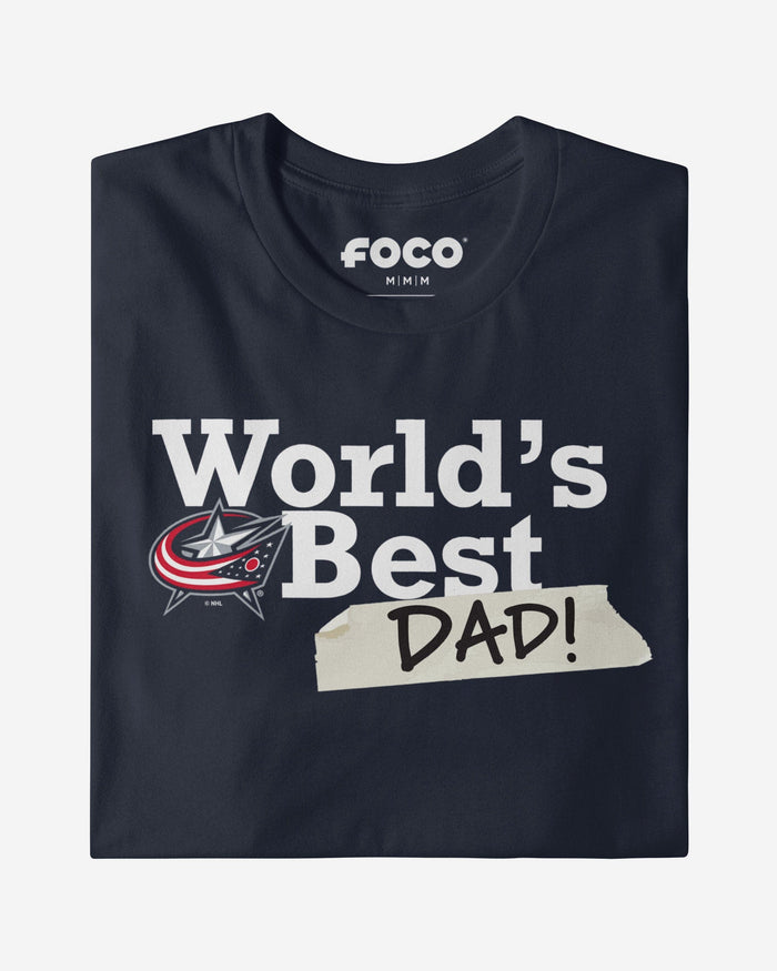 Columbus Blue Jackets World's Best Dad T-Shirt FOCO - FOCO.com