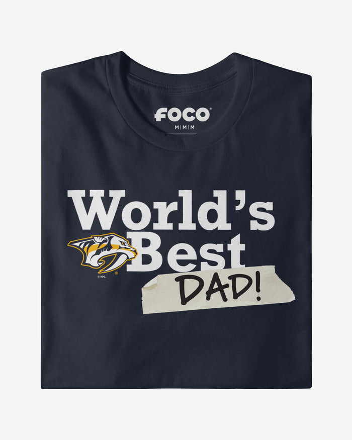 Nashville Predators World's Best Dad T-Shirt FOCO - FOCO.com