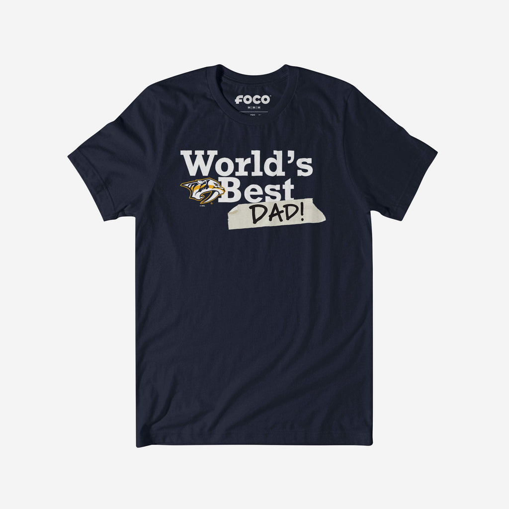 Nashville Predators World's Best Dad T-Shirt FOCO S - FOCO.com