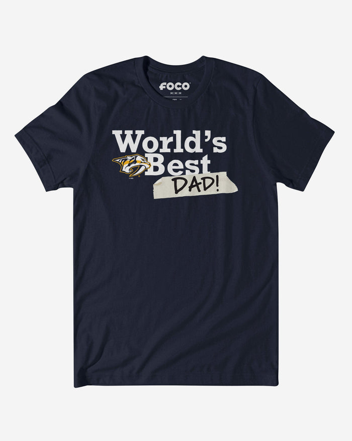 Nashville Predators World's Best Dad T-Shirt FOCO S - FOCO.com