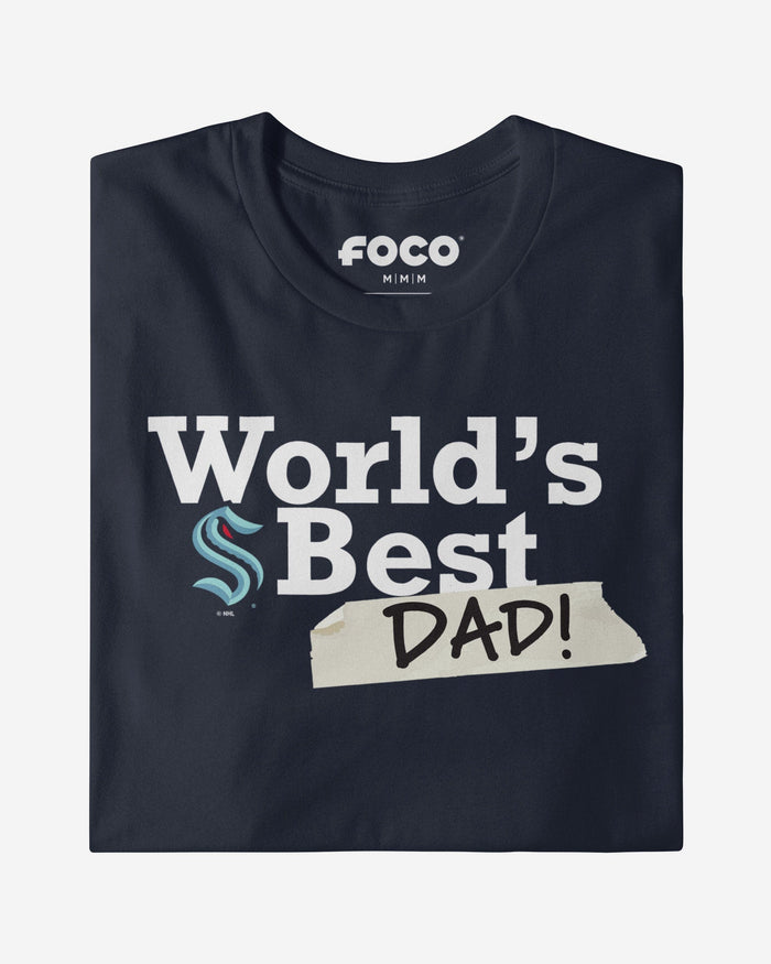 Seattle Kraken World's Best Dad T-Shirt FOCO - FOCO.com