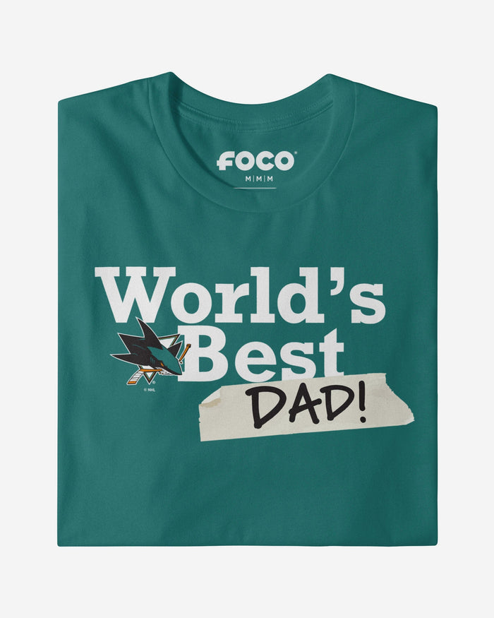 San Jose Sharks World's Best Dad T-Shirt FOCO - FOCO.com