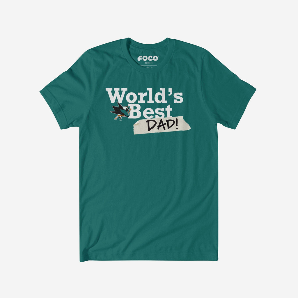 San Jose Sharks World's Best Dad T-Shirt FOCO S - FOCO.com